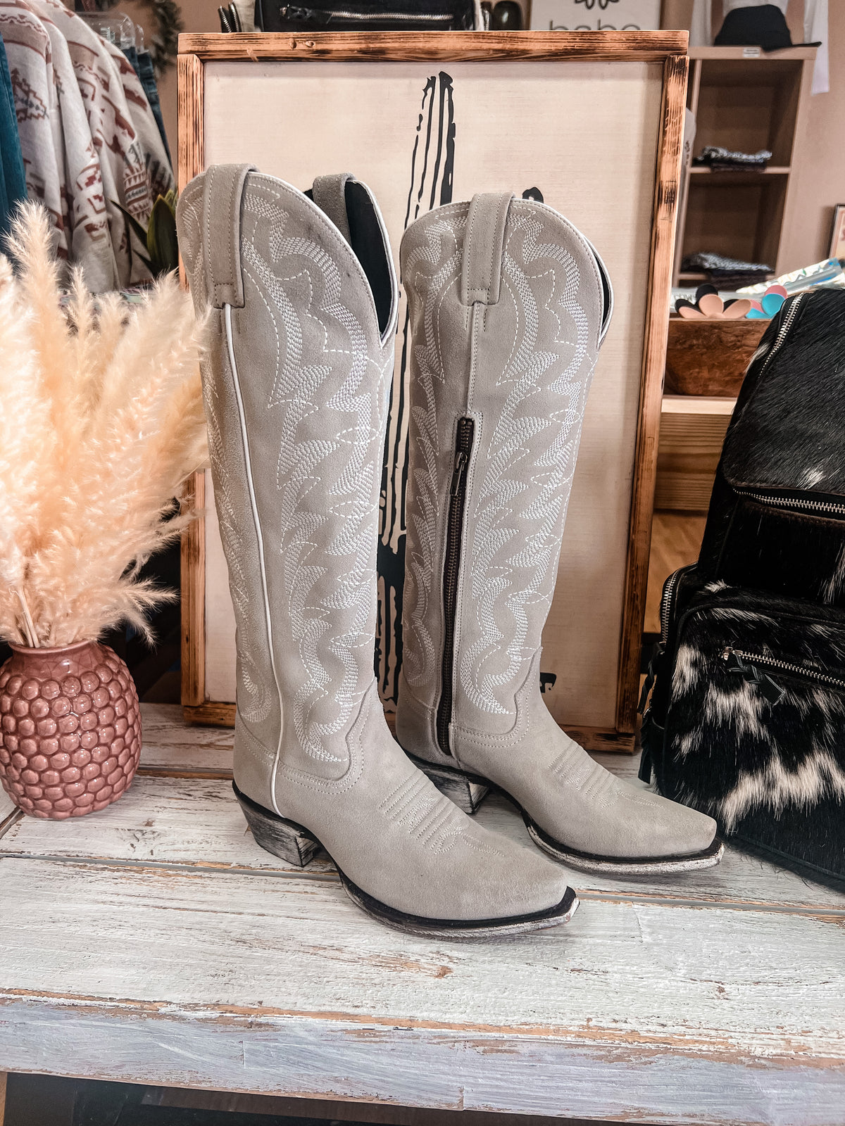 Liberty Black Cowboy Boots (Everest Ice) - The Vintage Emmie