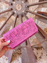 The Ole Frank McLaury Tooled Leather Wallet (Pink)