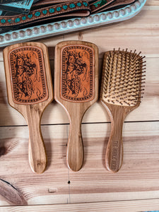 The Cowboy Roper Leather Hairbrush