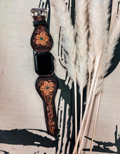 The Ole Mattie Leather Watchband (Big Flower)