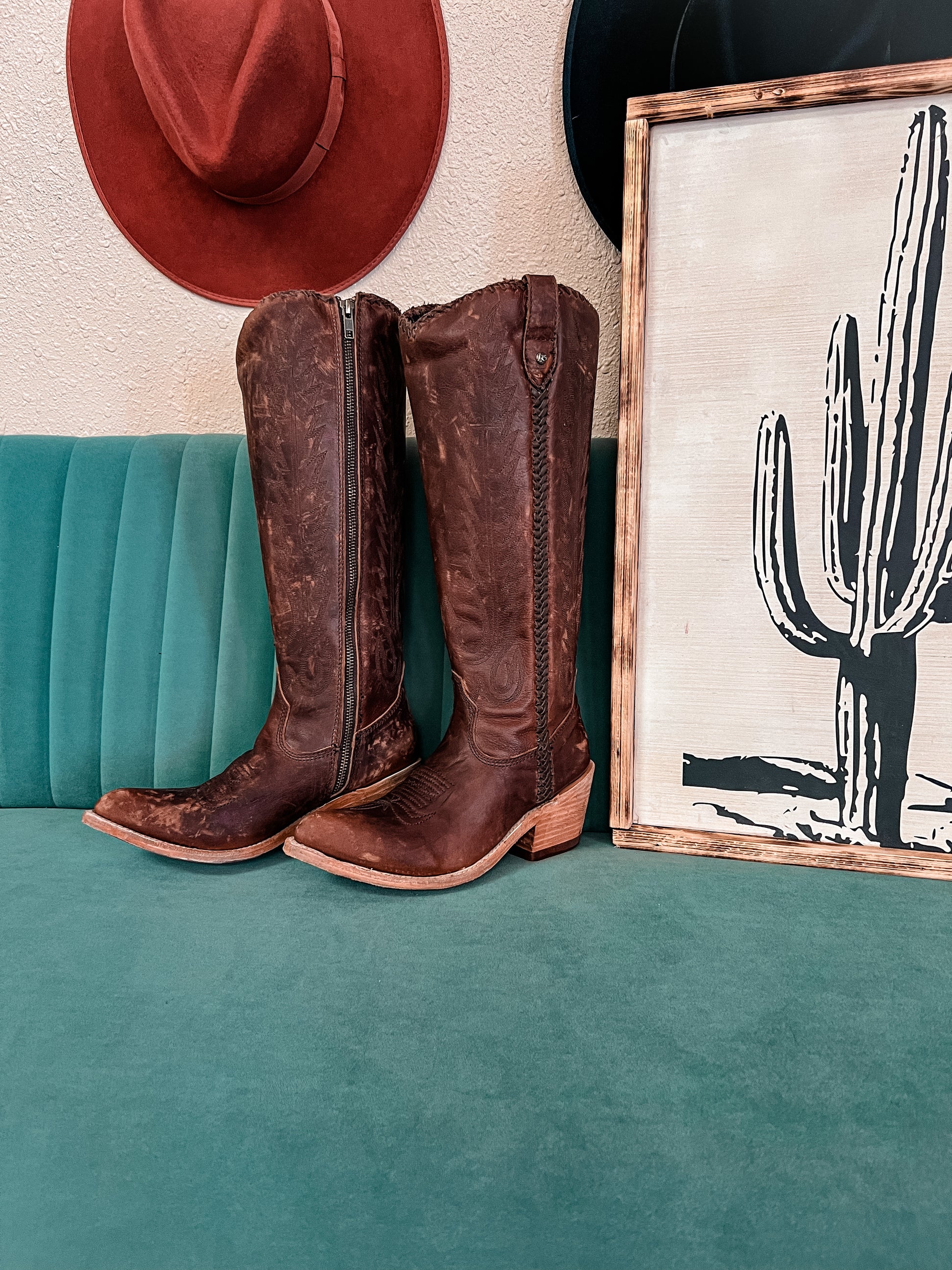 Liberty Black Mossil Miel Tall Boots (Brown) - The Vintage Emmie