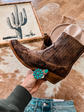 Agave Sky Paige Overlay Ankle Bootie (Vintage Chocolate)