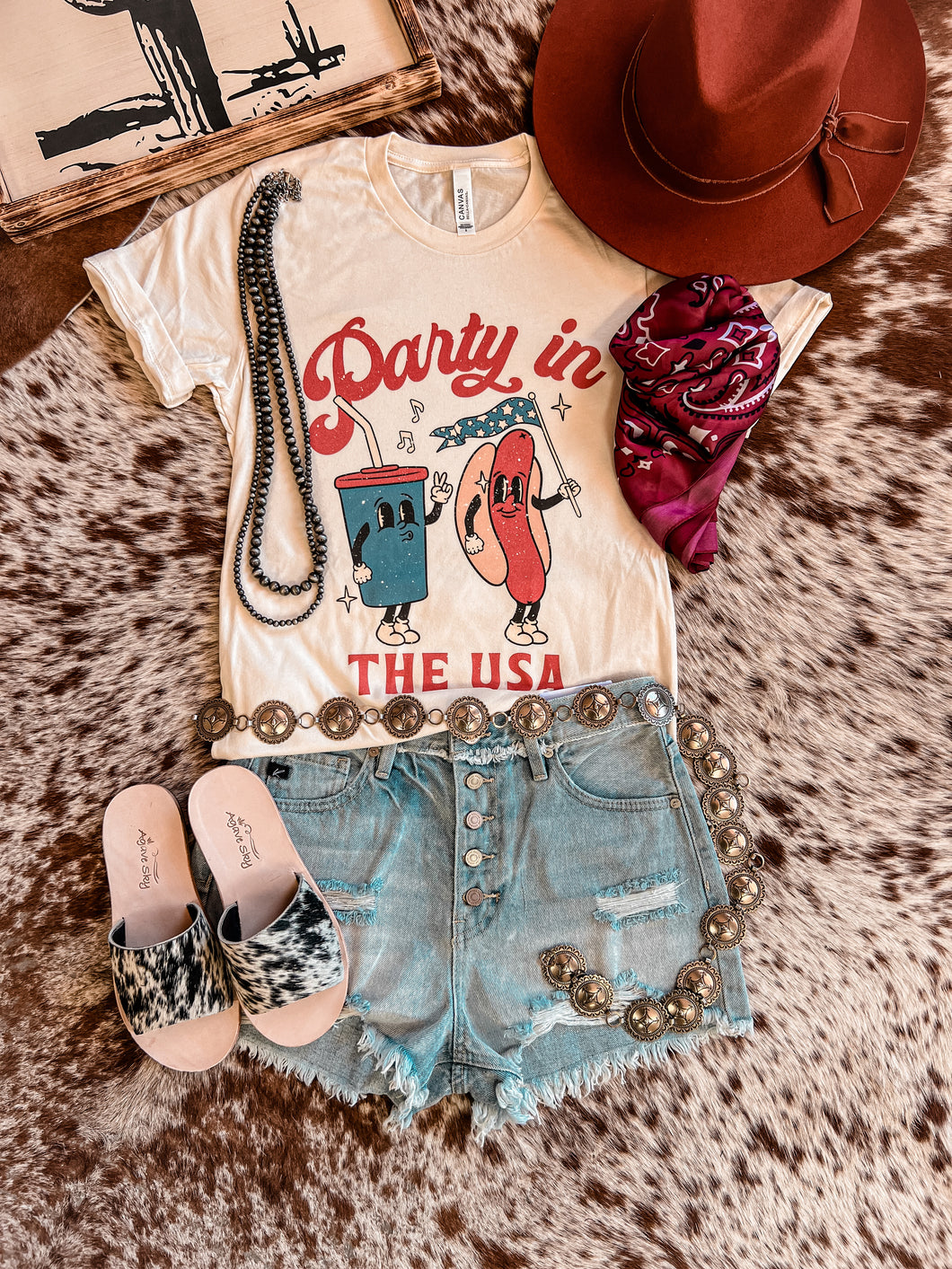 Party In The USA Tee (Cream)