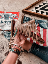 The Stinnett High Top Fringe Sandals (Cream)