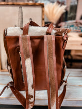 The Blue Ridge Cowhide Backpack (Brown & White Cowhide)