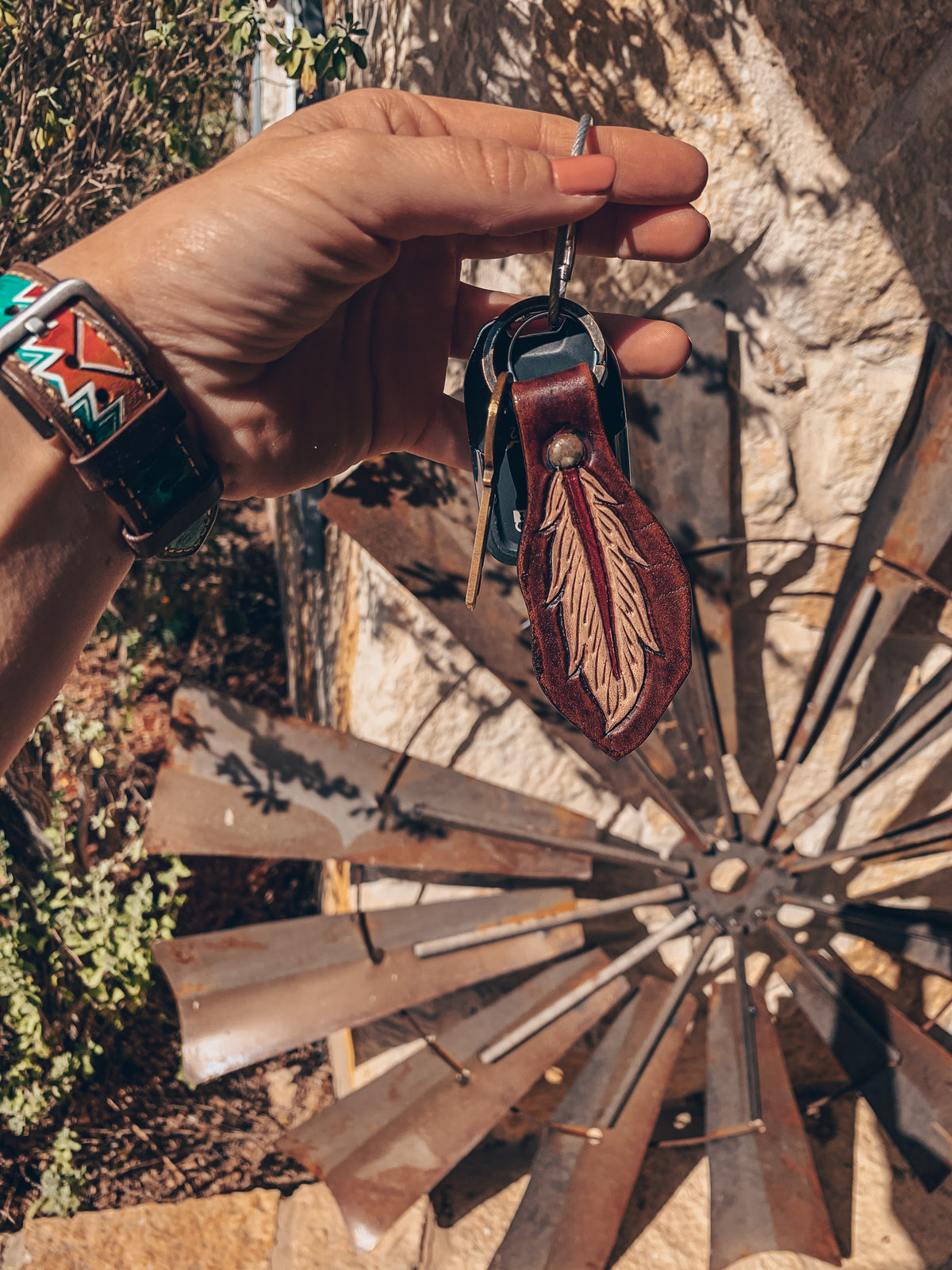 The Juno Leather Keychain