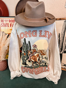 Long Live Cowgirls Sweatshirt (White)