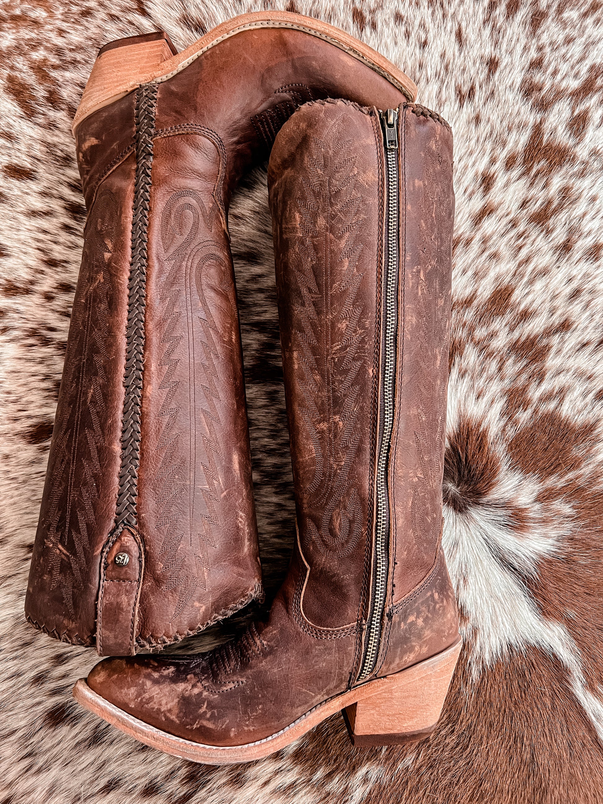 Liberty Black Mossil Miel Tall Boots (Brown) - The Vintage Emmie