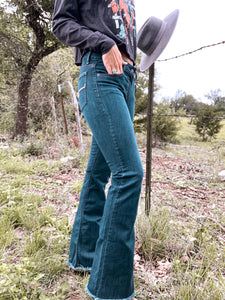 The Lola Raw Hem Denim Jeans By Kimes Ranch