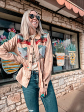 The Donnie Aztec Shacket (Tan)
