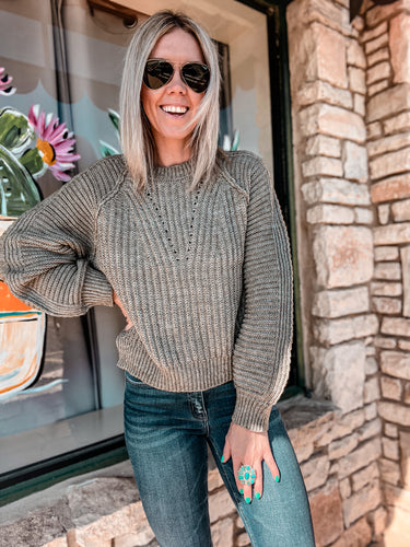 Ovalia Scarf Neck Sweater
