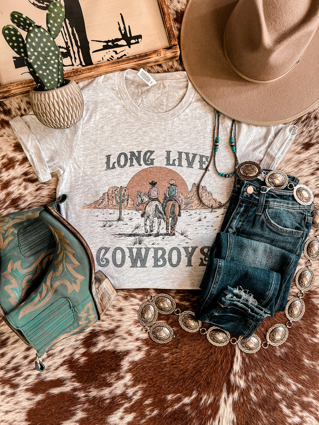 Long Live Cowboys Desert Tee (Ash)