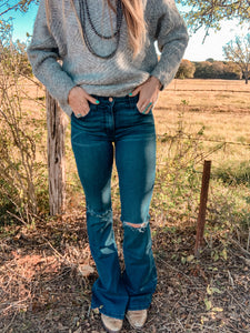 The Delmita Distressed Denim Jeans