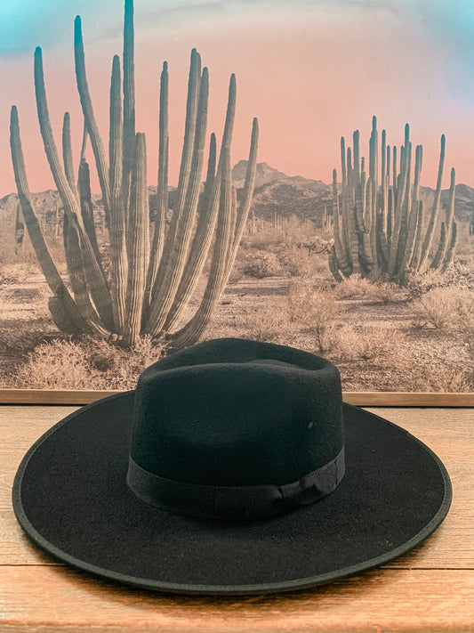 The Jesse James Felt Hat (Black) - The Vintage Emmie