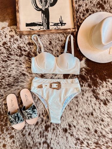 The San Marcos Swimsuit (White 2 Piece)