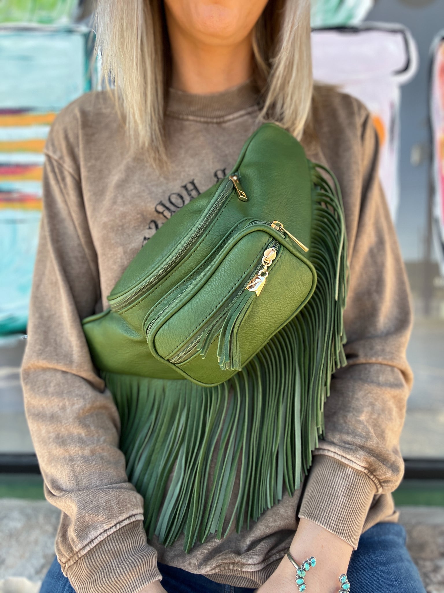 Upcycled Fringe Fanny pack – Bangles and Bourbon Boutique