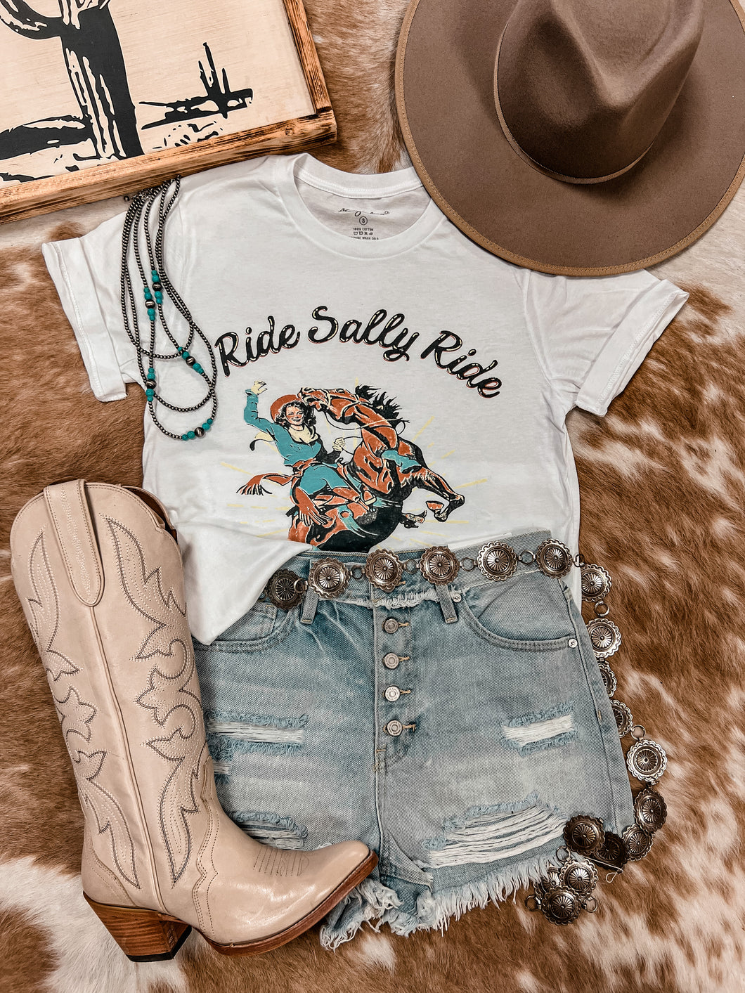 Ride Sally Ride Tee (White)