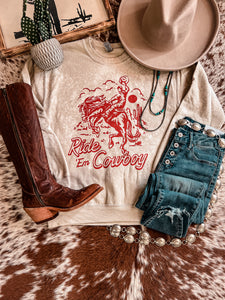 Ride ‘Em Cowboy Bleached Sweatshirt