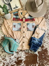 The Donnie Aztec Shacket (Tan)