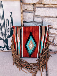 The Outlaw Bill Saddle Blanket Purse (Red)
